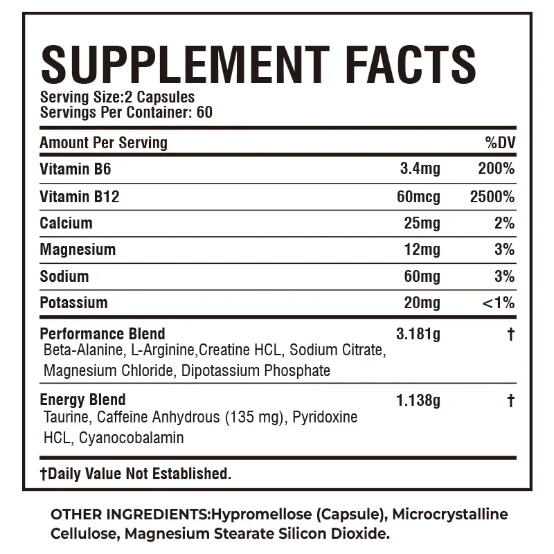 Pre Workout Supplement - Sport Pre Workout Supplement - Increase