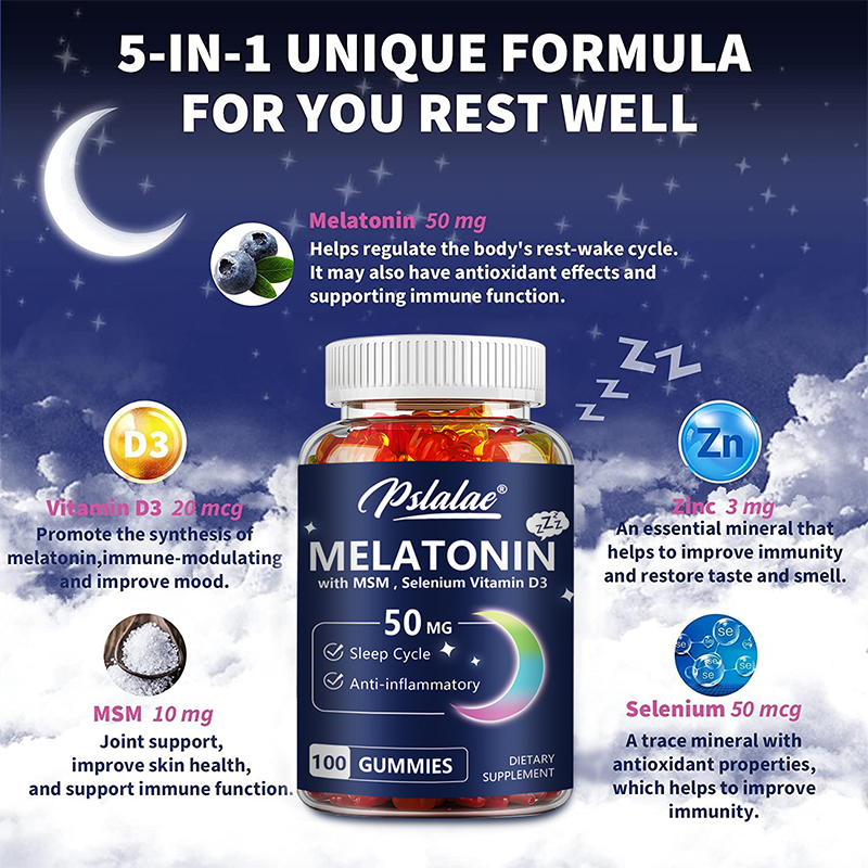 Melatonin Gummies 50mg - Sleep - огляд і ціна Melatonin Sleep Gummy