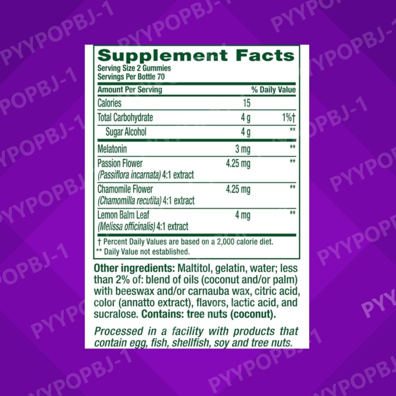 Melatonin Gummy Vitamins 3mg S - огляд і ціна Melatonin Sleep Gummy