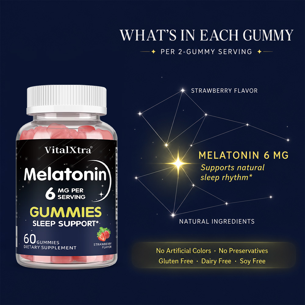 Melatonin Gummies 6mg, Natural - огляд і ціна Melatonin Sleep Gummy